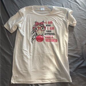 Women  Graphic Tee - White with Pink Print